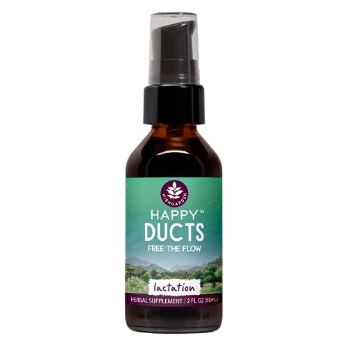 WishGarden Herbs Happy Ducts Lactation Support - Clogged Milk Duct Relief Supplement, Herbal Breastfeeding Support Supplement Tincture for Breast Engorgement Relief and Clogged Milk Ducts, 2oz - Click to Buy