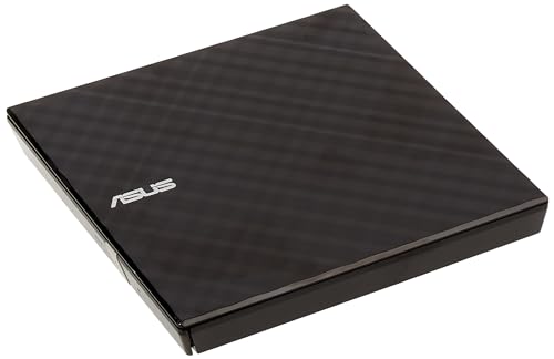 ASUS ASUS LITE Portable USB 2.0 Slim 8X DVD/ Burner +/- Rewriter External Drive, Compatible with both Mac & Windows, Black (SDRW-08D2S-U/BLK/G/AS)