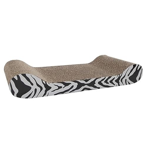 Catit Cat Scratcher with Catnip, Tiger Print Lounge, 52420,Black