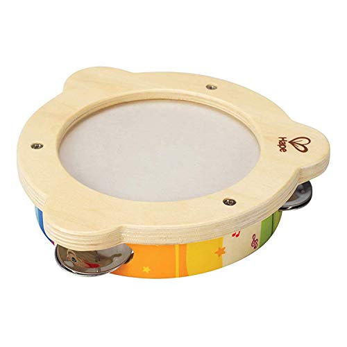 Hape Tab Along Mr. Tambourine | Kid's Wooden Drum Musical Instrument - Click to Buy