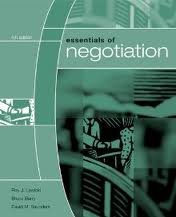 Essentials of Negotiation 4th (forth) edition - Click to Buy