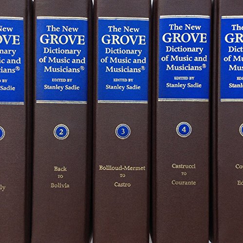 The New Grove Dictionary of Music and Musicians [20 Volumes Complete] - Click to Buy