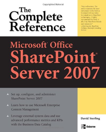 Microsoft® Office SharePoint® Server 2007: The Complete Reference - Click to Buy