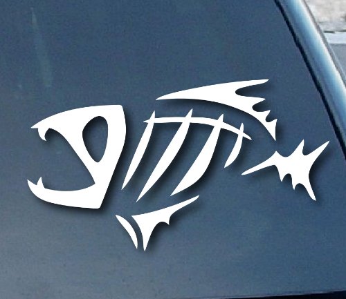 G Loomis Fish Skeleton Car Window Vinyl Decal Sticker 5 Wide (Color: White) by spdecals - Click to Buy