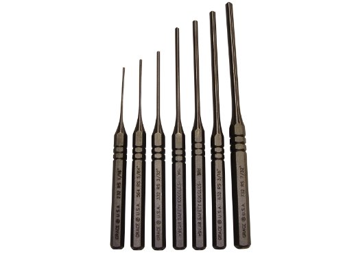 Grace USA - Steel Roll Spring Punch Set - RS7 - Gunsmithing - Steel Punches - 7 piece - Gunsmith Tools & Accessories - Black - Click to Buy