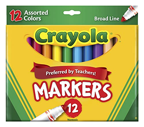 CRAYOLA MARKERS CONICAL TIP 12/SET - Click to Buy