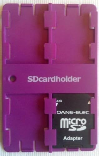 Standard SD Card Holder Credit Card Size Secure Digital Memory Card Case (Purple) Beware of Cheap Chinese Knock Offs!!!