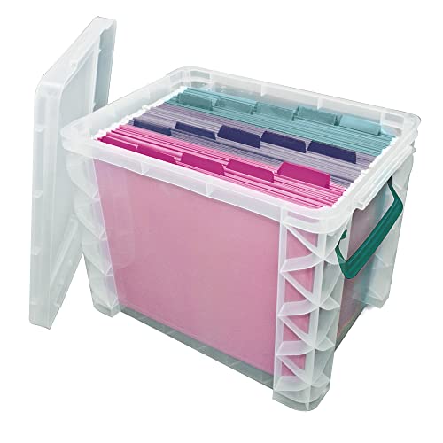 Super Stacker Storage Box, 19 Liters, Clear/Sea Breeze - Click to Buy