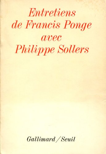 Entretiens de Francis Ponge - Click to Buy