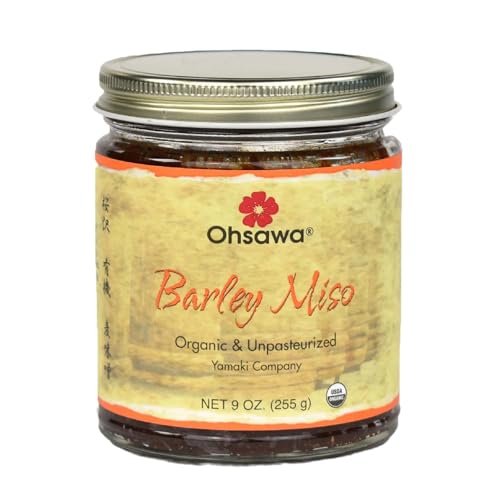 Ohsawa Yamaki - Organic Barley Miso, Unpasteurized, Macrobiotic, Vegan, Japanese Miso Paste, Fermented, Rich Umami Taste, No Preservatives - 9 oz - Click to Buy