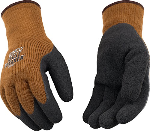 KINCO INTERNATIONAL - Frost Breaker Work Gloves, Thermal, Latex Palm, Brown Knit, Medium - Click to Buy