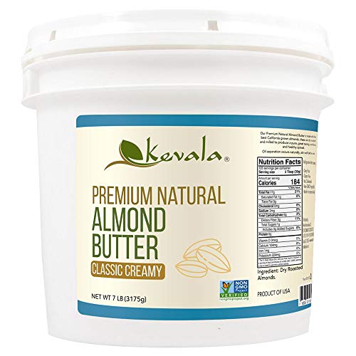 Almond Butter Creamy, Kevala, 7 Lbs Pail - Click to Buy