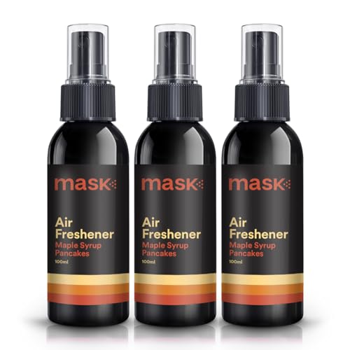 Mask - Air Freshener Spray, Bathroom Deodorizer, Travel Size Air Freshener, Long Lasting, Strong Odor Eliminator, Pet Odor Eliminator, Room Deodorizer, 10.2 Fl Oz, Maple Syrup Pancakes, Pack of 3 - Click to Buy