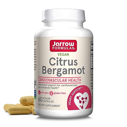Jarrow Formulas Citrus Bergamot 500 mg - 60 Servings (Veggie Caps) - Antioxidant Support for Cardiovascular & Metabolic Health - Dietary Supplement - Gluten Free - Use with Jarrow Formulas QH-absorb - Click to Buy