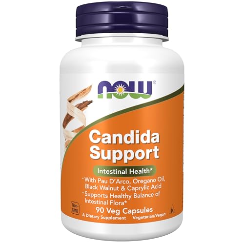NOW Supplements, Bacillus Support with Pau D'Arco, Oregano Oil, Black Walnut & Caprylic Acid, 90 Veg Capsules - Click to Buy