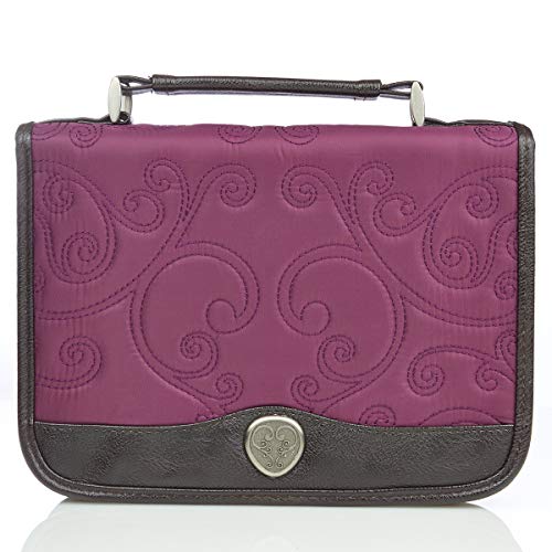 Classic Quilt Stitched Micro-Fiber Bible / Book Cover (Large, Purple) - Click to Buy