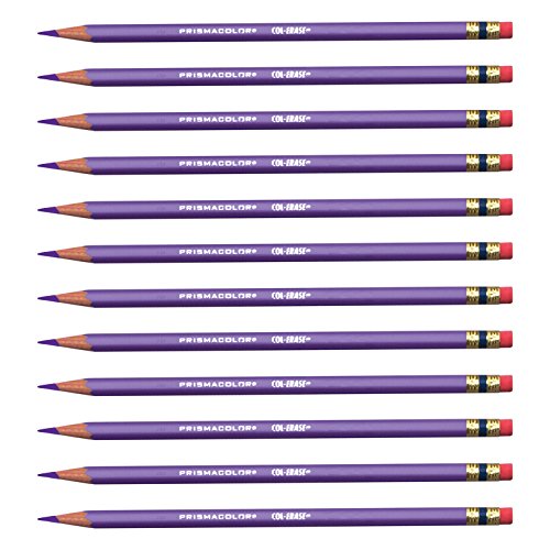 Col-Erase Erasable Color Pencil Purple Set of 12 - Click to Buy