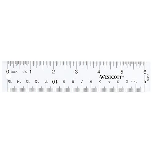 Westcott See Through 6-Inch Acrylic Ruler, Clear (10561) - Click to Buy