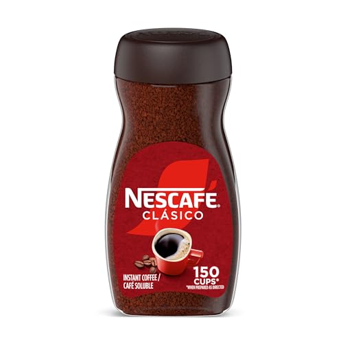 NESCAFÉ CLÁSICO Instant Coffee, Dark Roast Coffee, 1 Jar (10.5 Oz) - Click to Buy