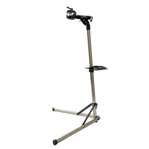 BikeHand Bike Repair Stand - Home Portable Bicycle Mechanics Workstand - for Mountain MTB Road Bikes Maintenance - Max. 55 lbs - Click to Buy