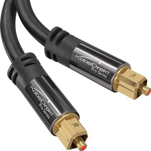 KabelDirekt – 3,0m câble audio numérique optique/câble TOSLINK fibre optique pour home cinéma, PS4, XBO - Click to Buy