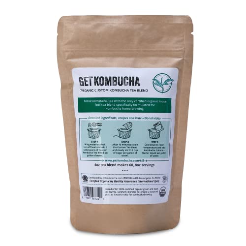 Get Kombucha, Certified Organic Kombucha Tea Blend - (60 Servings) (4oz (60 Servings)) - Click to Buy
