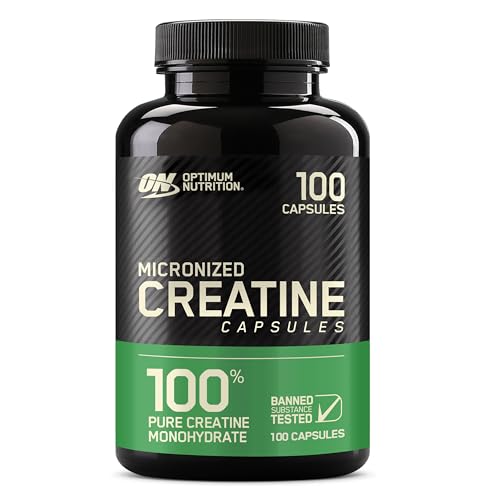 Optimum Nutrition Micronized Creatine Monohydrate Capsules, Keto Friendly, 2500mg, 100 Capsules - Click to Buy