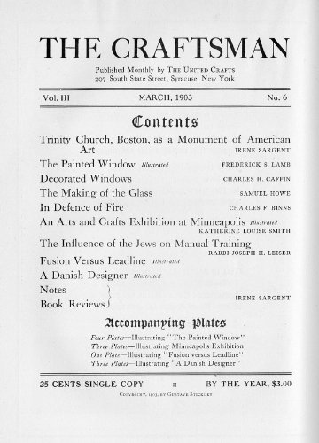 The Craftsman Magazine-Volume 3, Number 6-March 1903 - Click to Buy