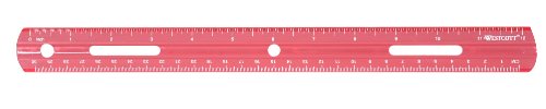 Westcott Plastic Ruler, 12 Inches/30 Centimeters, Red (16016) - Click to Buy