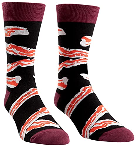 Sock it to Me Men's Bacon Crew Socks,Black One Size - Click to Buy