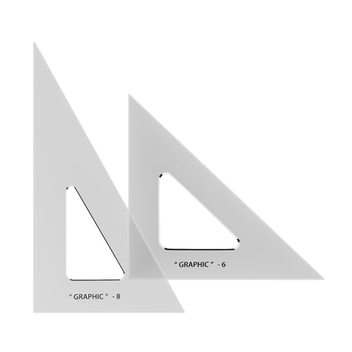 Alvin AS680 6" & 8" Transparent Triangle Set