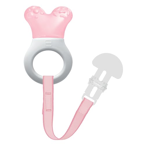 MAM Mini Teething Cooler and Clip, Pink, 2 Plus Months by MAM (English Manual) - Click to Buy