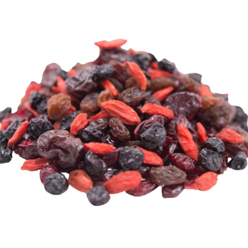 GERBS Super 5 Dried Fruit Snack Mix 2 LBS. Premium | Top 14 Food Allergy Free | Resealable Bulk Bag | Made in USA | Dried Blueberry Cranberry Cherry Raisin Goji Berries Trail Mix | Gluten Peanut Free - Click to Buy