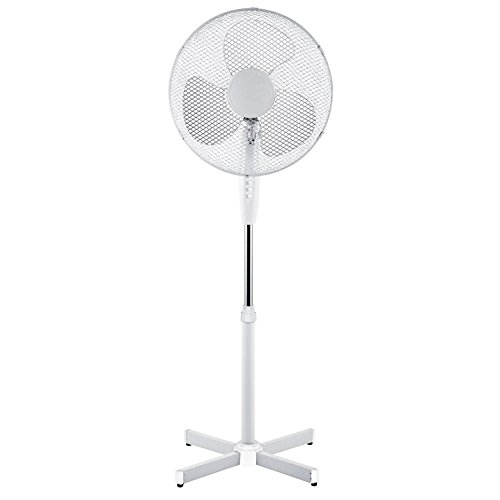 Generic 16 OSCILLATING PEDESTAL AIR COOLING ELECTRIC FAN EXTENDABLE ADJUSTABLE STAND, White - Click to Buy