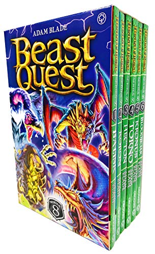Beast Quest Series 8 Collection - 6 Books RRP £29.94 (43. Balisk the Water Snake; 44. Koron, Jaws of Death; 45. Hecton the Body Snatcher; 46. Torno the Hurrican Dragon; 47. Kronus the Clawed Menace; 48. Bloodboar the Buried Doom) - Click to Buy