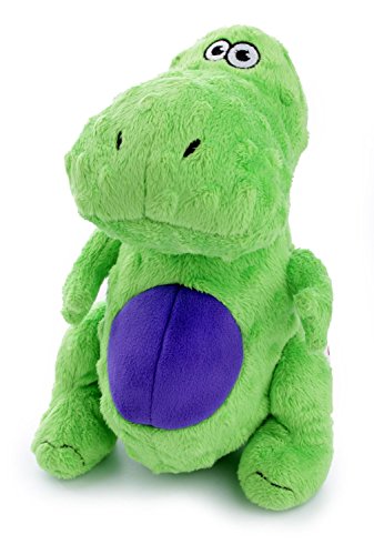 goDog 70147-98997-024 Dinos T Rex Plush Squeaker Dog Toy, Large, 1 Count, Green (770147)