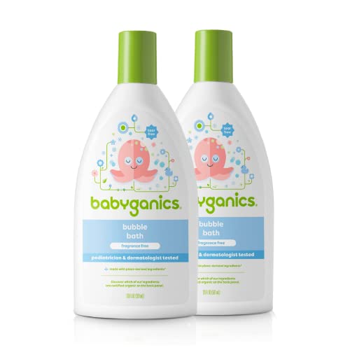Babyganics Baby Bubble Bath, Fragrance Free, 20-Ounce Bottle, (Pack of 2), Packaging May Vary - Click to Buy