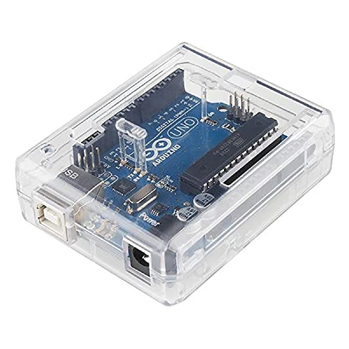 LeaningTech Uno R3 Case Clear Case Enclosure New Transparent Clear Computer Box Compatible with Arduino UNO R3 - Click to Buy