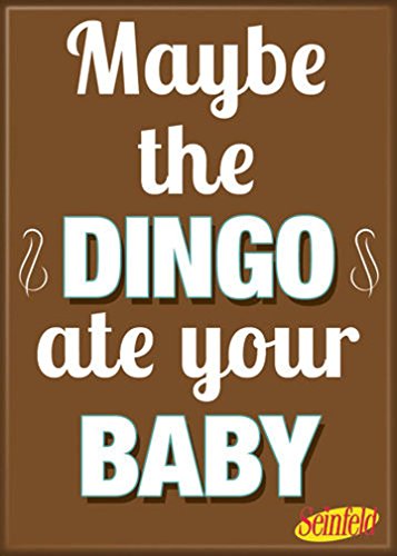 Ata-Boy Seinfeld 'Dingo Ate Your Baby' 6.4cm x 8.9cm Magnet for Refrigerators and Lockers - Click to Buy