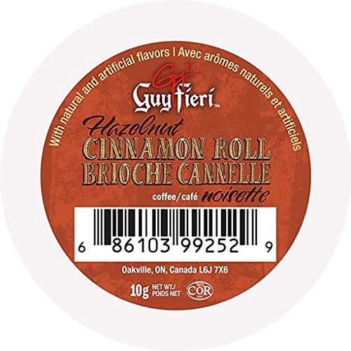 Guy Fieri Cinn Hazelnut Roll Coffee Capsule, Compatible with Keurig K-Cup Brewers, 24-Count - Click to Buy