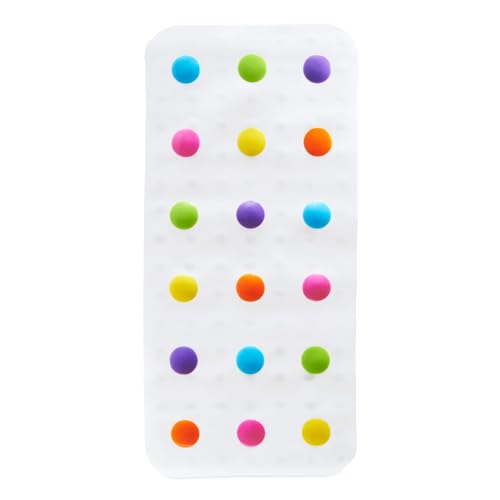 Munchkin Dandy Dots Bath Mat Multi 30.5x14.25 Inch (Pack of 1) - Click to Buy