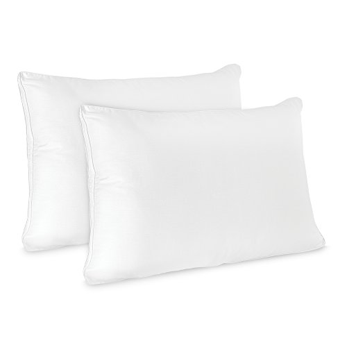SensorPEDIC Low Profile Hypoallergenic Flat Jumbo Pillow - 2 Count (Pack of 1), White (43200) - Click to Buy