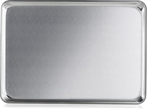 New Star Foodservice Commercial-Grade 18-Gauge Aluminum Sheet Pan/Bun Pan (15 L x21 W x1 H (Two Thirds size) Measure Oven) - Click to Buy