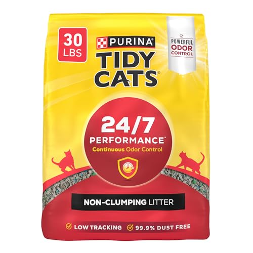 Purina Tidy Cats Non Clumping Cat Litter, 24/7 Performance Multi Cat Litter - 30 lb. Bag - Click to Buy
