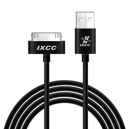 iXCC 10ft Long Apple MFi Certified 30 pin to USB Sync and Charge Cable for iPhone 4/4s, iPad 2/3, iPod 1-6 Gen - Black - Click to Buy