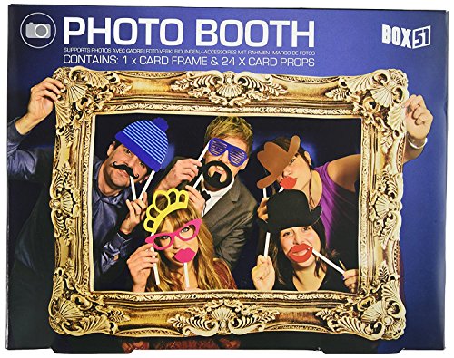 Photo Booth - Photo Frame with 24 Props for Party Photos - Click to Buy
