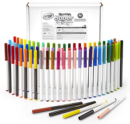 Crayola 80 Count SuperTips Markers by Binney & Smith - Click to Buy