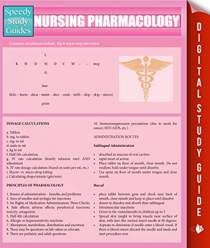 Nursing Pharmacology (Speedy Study Guides) - Click to Buy