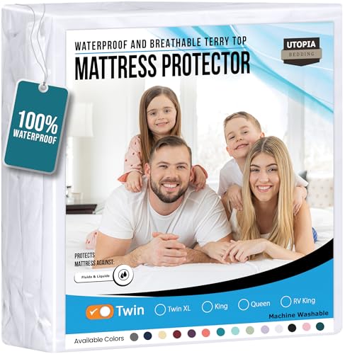 Utopia Bedding Hypoallergener, 100% wasserdichter Matratzenschoner (Doppel) - Click to Buy