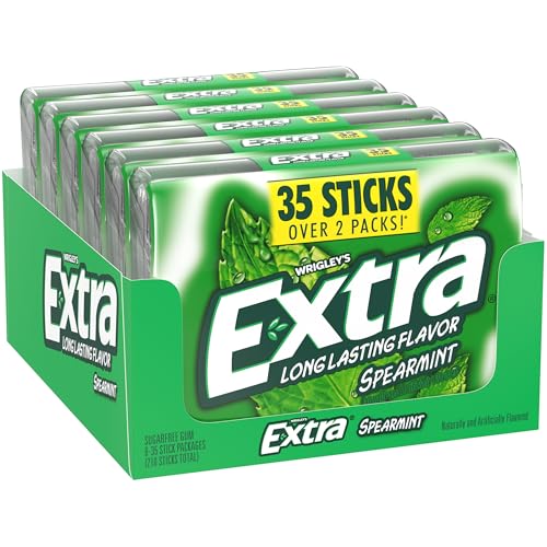 Extra Spearmint Sugarfree Gum, 35 Count (Pack of 6)